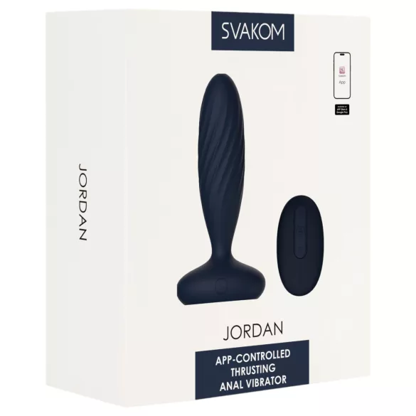 Svakom Jordan - plug anal vibrant contrôlé par application (bleu)