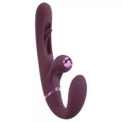  Javida - vibromasseur couple sans harnais à enfiler (violet)