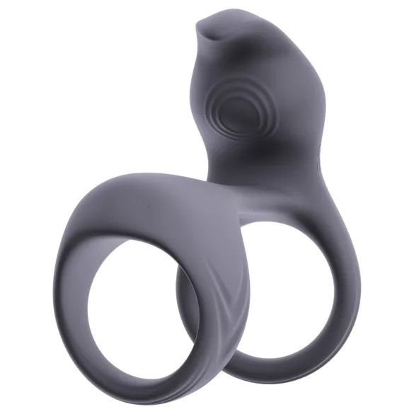 Beau Coeur Vylor - anneau pénis et testicules avec stimulateur clitoris - gris