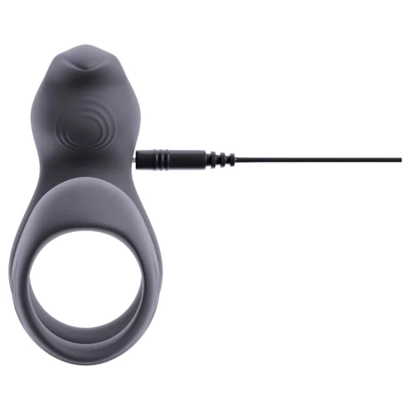 Beau Coeur Vylor - anneau pénis et testicules avec stimulateur clitoris - gris