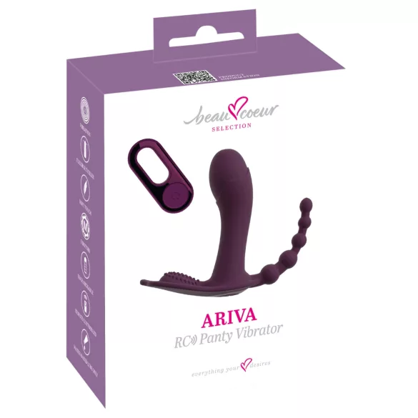 Beau Coeur Ariva - vibromasseur portable 3-en-1 pour culotte (violet)