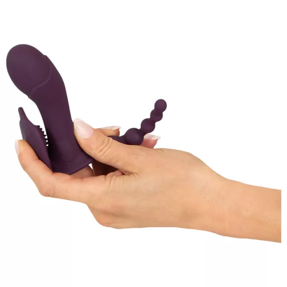 Beau Coeur Ariva - vibromasseur portable 3-en-1 pour culotte (violet)