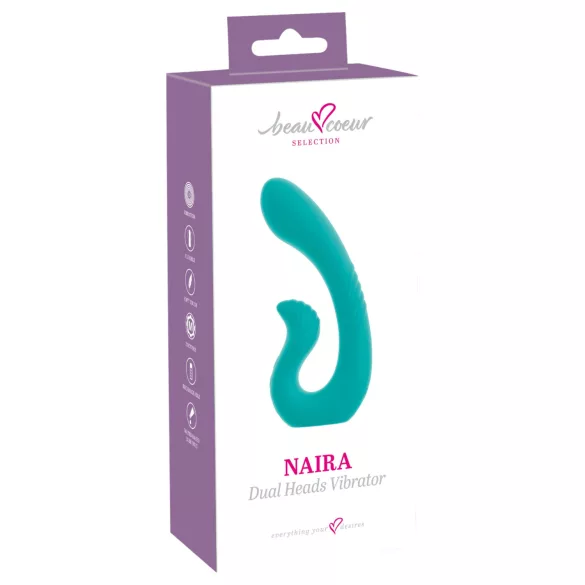 Beau Coeur Naira - Vibrateur point G et clitoris - silicone vert