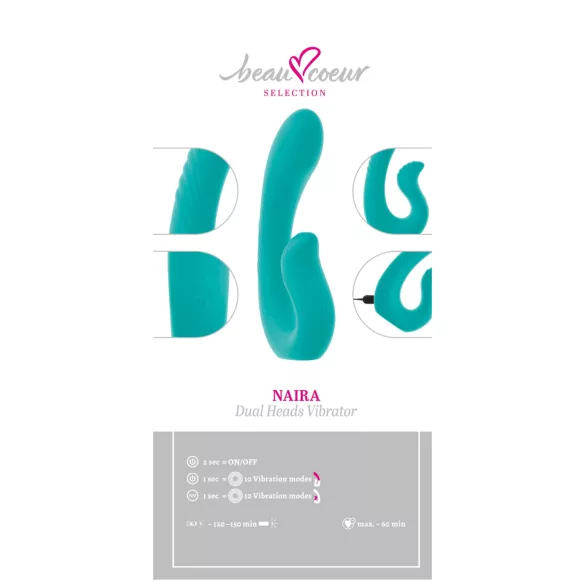 Beau Coeur Naira - Vibrateur point G et clitoris - silicone vert
