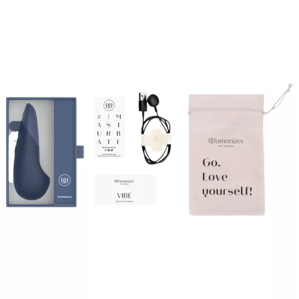 Womanizer - Stimulateur clitoridien vibrant - silicone bleu