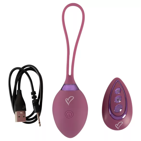 Beau Coeur Rovana - œuf vibrant télécommandé - silicone violet
