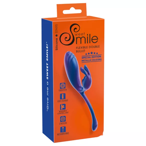 Smile - Vibromasseur point G et clitoris - étanche - silicone bleu