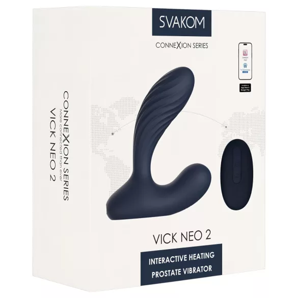 Svakom Vick Neo 2 - Vibromasseur anal connecté (bleu)