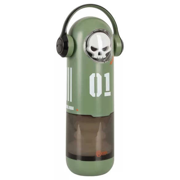 Rebel Skull - masturbateur à va-et-vient vibrant (vert)