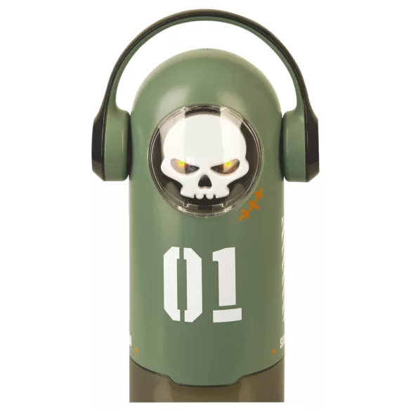 Rebel Skull - masturbateur à va-et-vient vibrant (vert)