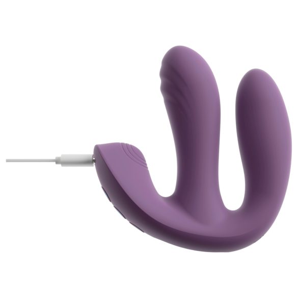 Beau Coeur Mireva - vibromasseur triple stimulation télécommande silicone violet