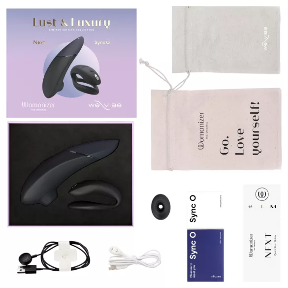 Womanizer Lust&Luxury - stimulateur clitoridien et vibromasseur duo - noir