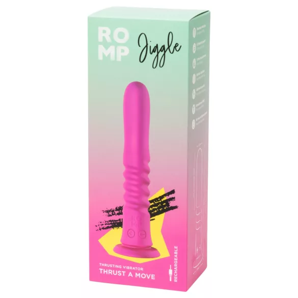 ROMP Jiggle - vibromasseur à va-et-vient avec ventouse (rose)