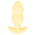 Cuties Mini - plug anal vibrant nervuré (jaune)