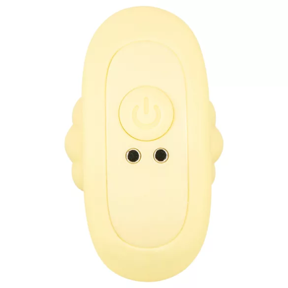 Cuties Mini - plug anal vibrant nervuré - silicone jaune