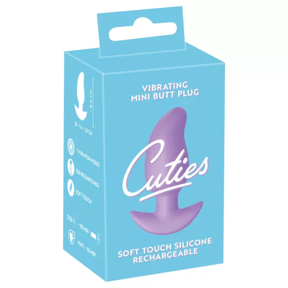 Cuties Mini - plug anal vibrant - silicone violet