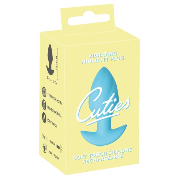 Cuties Mini - plug anal vibrant - silicone bleu