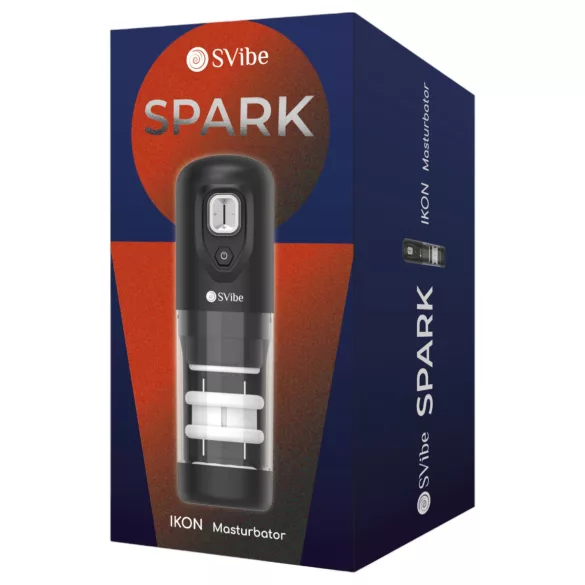 Snail Vibe Ikon Spark - masturbateur automatique homme - silicone noir