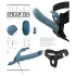 You2Toys - Vibromasseur à harnais lapin à piston, 3 pièces, avec télécommande (bleu)