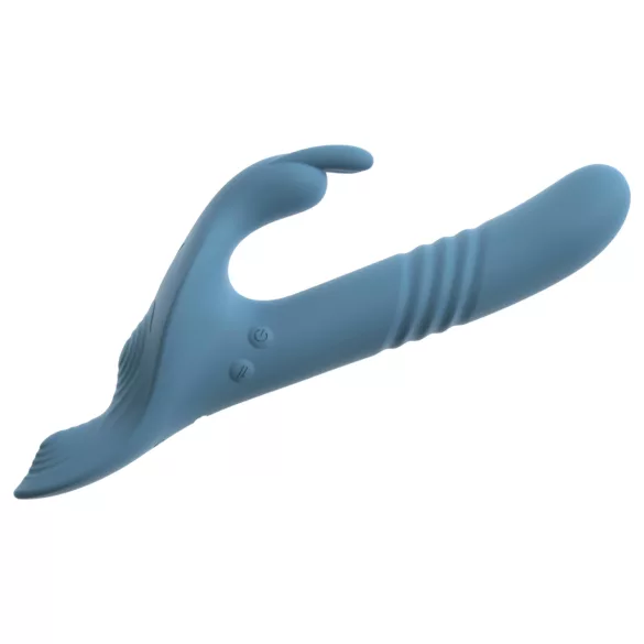 You2Toys - Vibromasseur à harnais lapin à piston, 3 pièces, avec télécommande (bleu)
