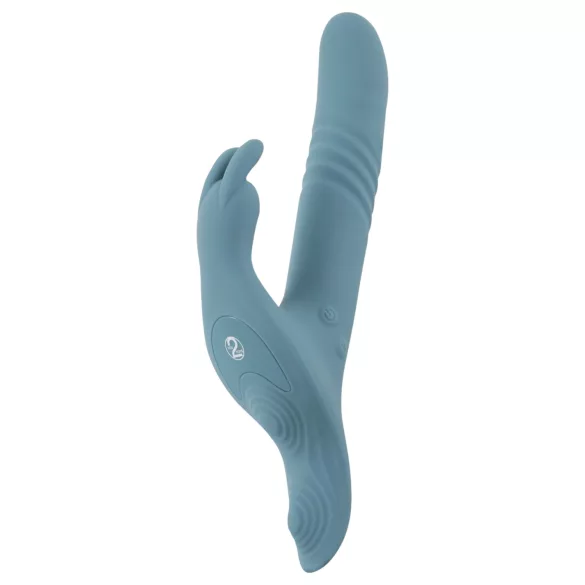 You2Toys - Vibromasseur à harnais lapin à piston, 3 pièces, avec télécommande (bleu)
