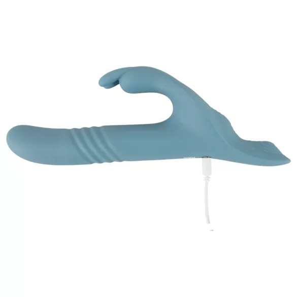 You2Toys - Vibromasseur à harnais lapin à piston, 3 pièces, avec télécommande (bleu)