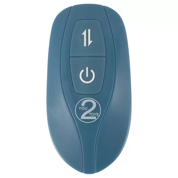 You2Toys - Vibromasseur à harnais lapin à piston, 3 pièces, avec télécommande (bleu)