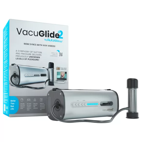 VacuGlide 2 - masturbateur de luxe automatique pour homme sur secteur (argent)