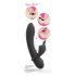 Couple Choice - anneau pénis et stimulateur point G vibrant - silicone gris