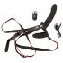 You2Toys - vibromasseur double strap-on télécommandé (noir)
