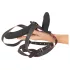 You2Toys - vibromasseur double strap-on télécommandé (noir)