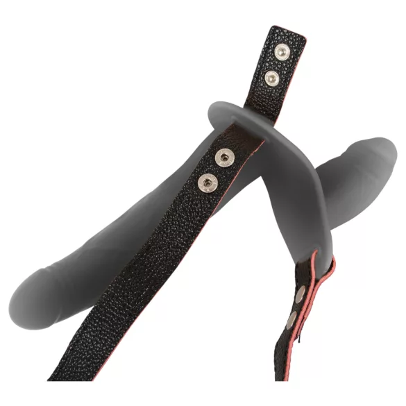 You2Toys - vibromasseur double strap-on télécommandé (noir)