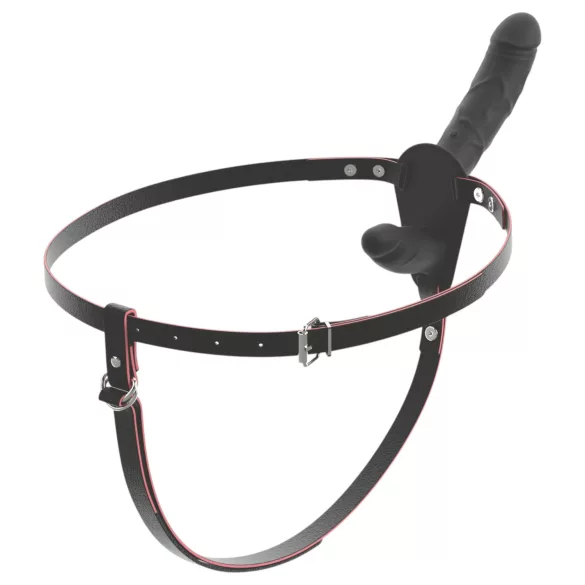 You2Toys - vibromasseur double strap-on télécommandé (noir)
