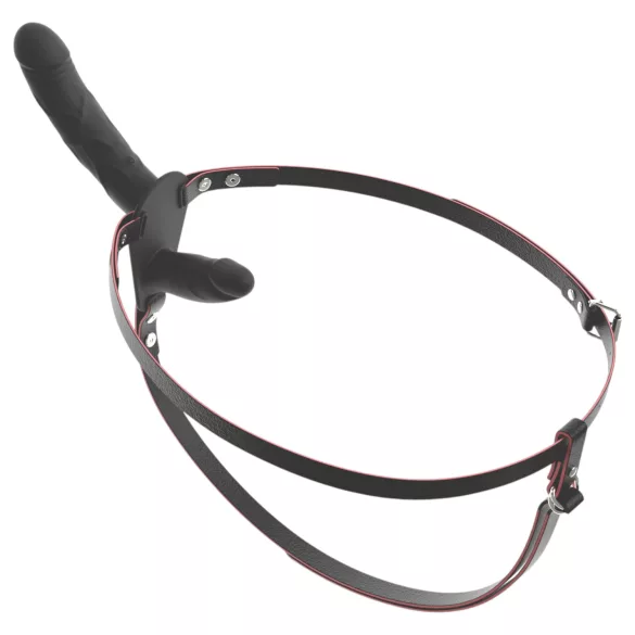 You2Toys - vibromasseur double strap-on télécommandé (noir)