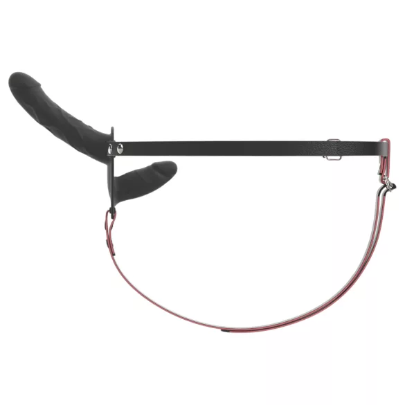 You2Toys - vibromasseur double strap-on télécommandé (noir)