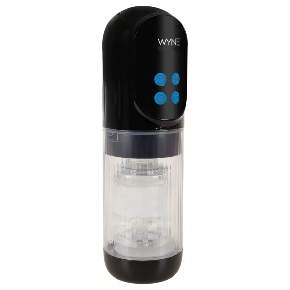 WYNE 12 - masturbateur rechargeable à succion, rotation et vibration (noir)