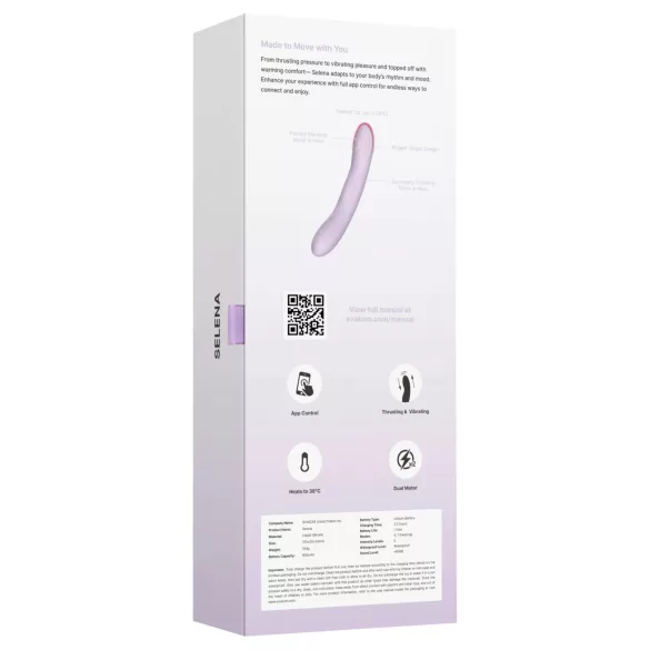 Svakom Selena - vibromasseur point G à poussée avec chauffage (violet)