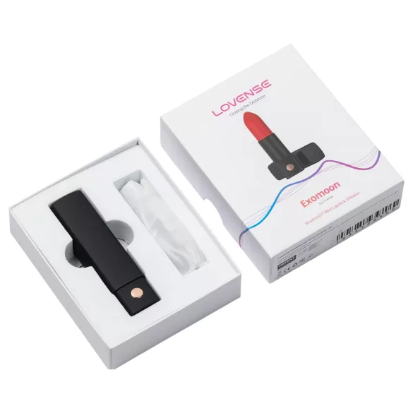 Lovense Exomoon - mini vibromasseur en forme de rouge à lèvres (noir)