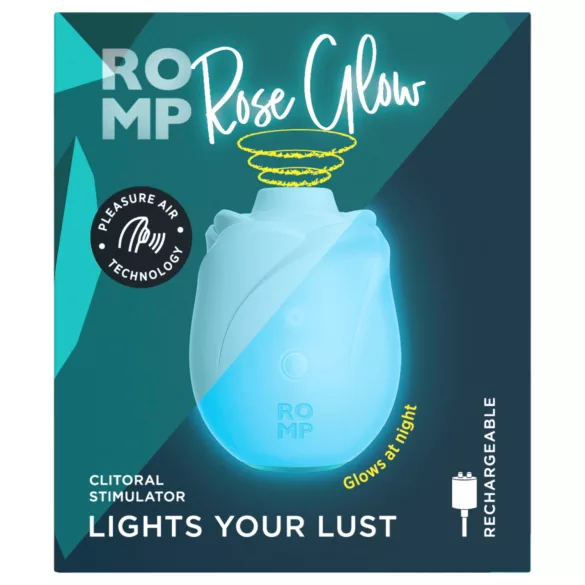 ROMP Rose Glow - stimulateur clitoridien à ondes d’air (bleu)