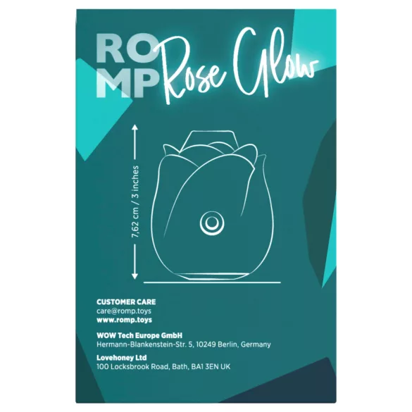ROMP Rose Glow - stimulateur clitoridien à ondes d’air (bleu)