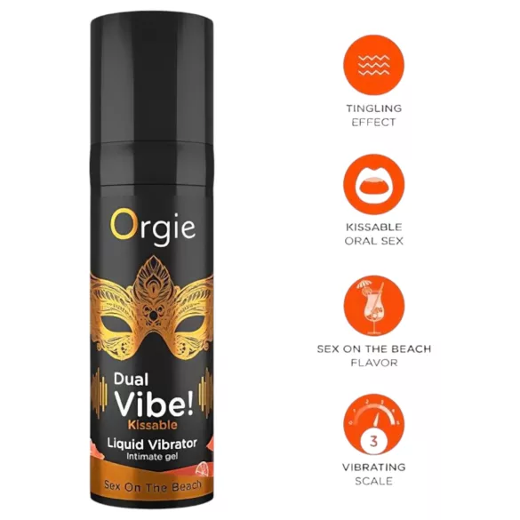 Orgie Dual Vibe - vibrateur liquide unisexe - Sex on the Beach (15 ml)