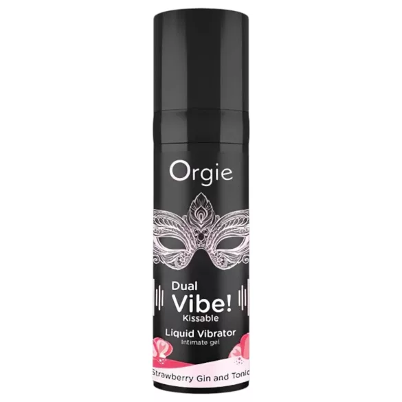 Orgie Dual Vibe - vibromasseur liquide unisexe - Fraise - Gin Tonic (15 ml)