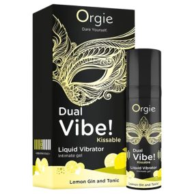   Orgie Dual Vibe - Vibromasseur liquide unisexe - Gin Tonic (15ml)