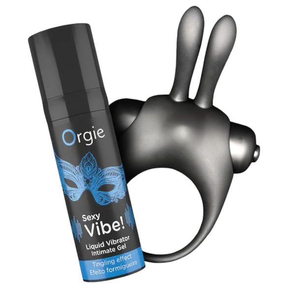 Orgie Bunny - Coffret d'Anneaux Vibrants (Noir)