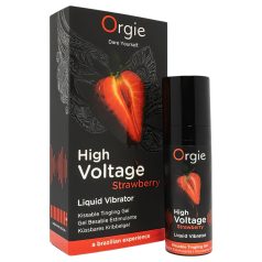 Orgie High Voltage - Vibrateur Liquide à la Fraise (15ml)