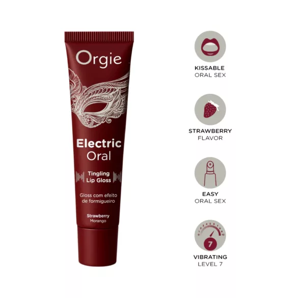 Orgie Electric Oral - gloss pour lèvres effet picotement - fraise (10 ml)