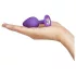 Baseks - plug anal en silicone avec strass (violet) - 8 cm