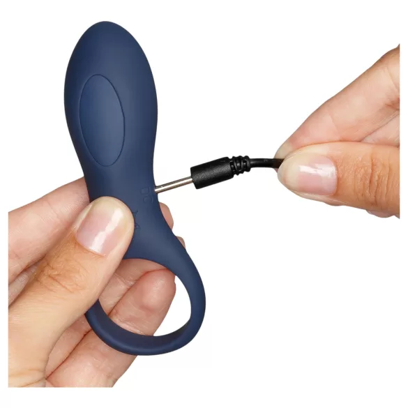 Amaysin - anneau pénien vibrant rechargeable (bleu)