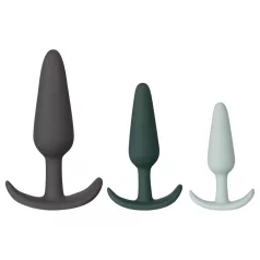   Amaysin - lot de plugs anaux en silicone (noir et vert) - 3 pcs