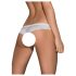 Obsessive Alabastra - String ouvert féminin à fleurs et nœud - Blanc - L/XL